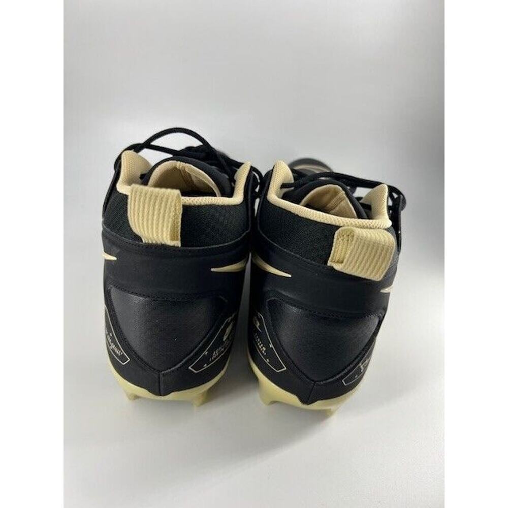 Nike Alpha Menace Pro 3 Black/Gold Football Cleats DM1788-002 Size 18 - Picture 6 of 9